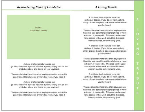 Majestic 8-Sided Funeral Graduated Program Template.