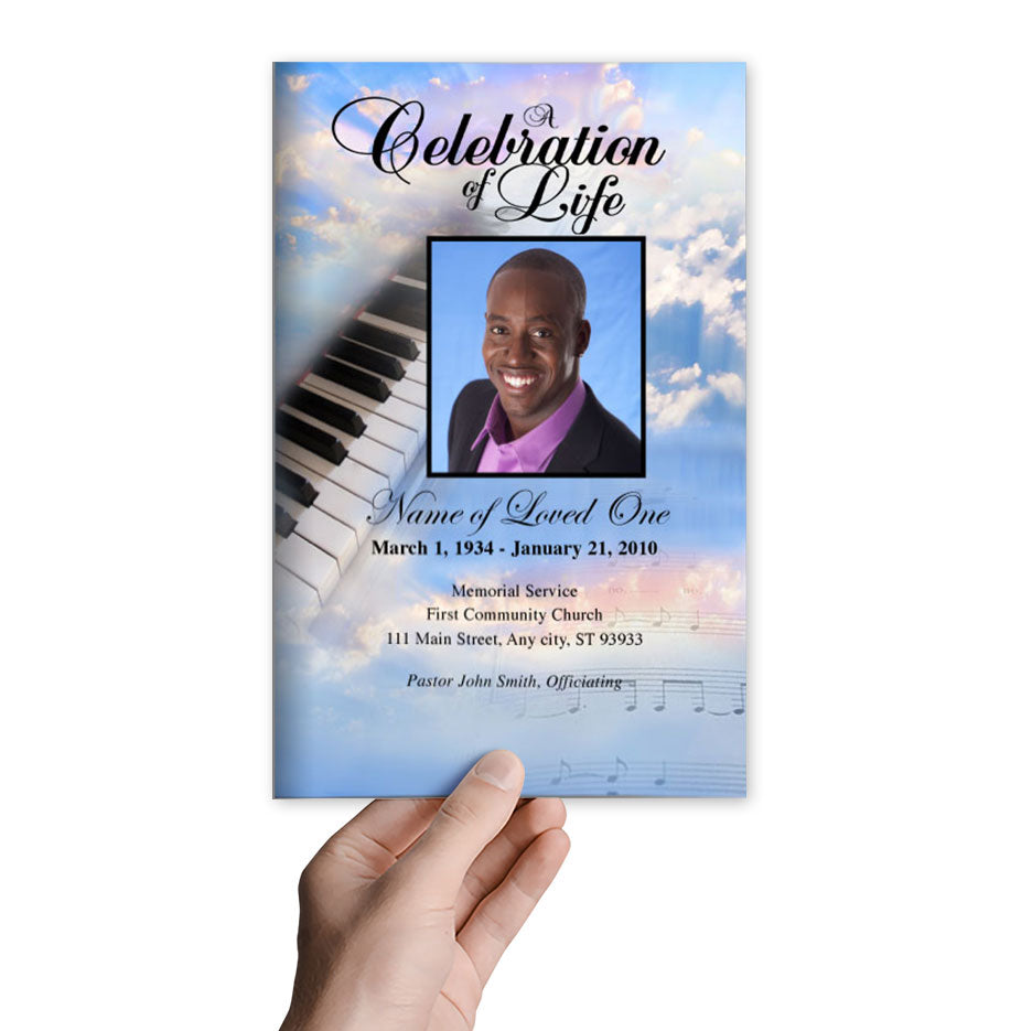 Ivory Funeral Program Template | DIY Funeral Programs – Funeral Program ...