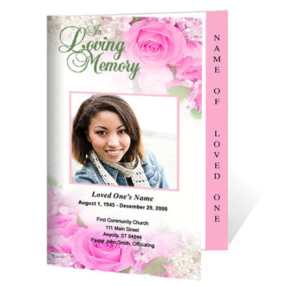 Joyful 4-Sided Graduated Funeral Program Template.