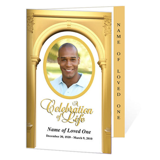 Kingdom 4-Sided Graduated Funeral Program Template.