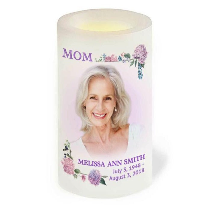 For Her LED Flameless Personalized Memorial Candle.