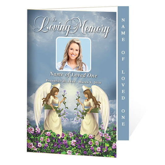 Morningstar 4-Sided Graduated Funeral Program Template.