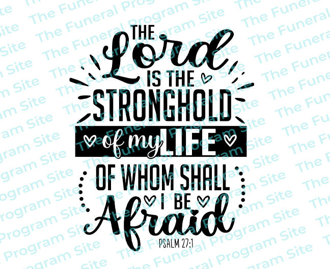 My Stronghold Bible Verse Word Art.