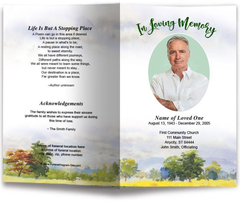 Panorama Funeral Program Template – Funeral Program-site Funeral 