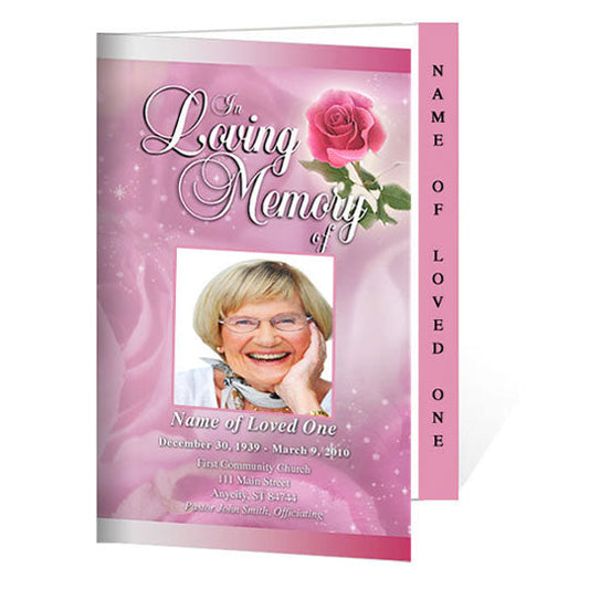 Petals 4-Sided Graduated Funeral Program Template.