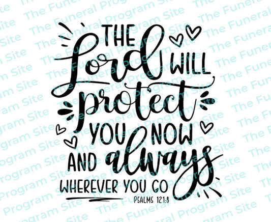 Protect You Bible Verse Word Art.