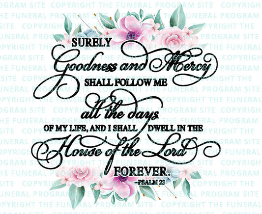 Psalm 23 Bible Verse Word Art.