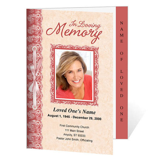 Jasper 4-Sided Graduated Funeral Program Template.