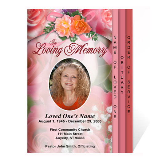 Rosy 8-Sided Graduated Funeral Program Templates – Funeral Program-Site ...