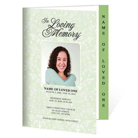 Sachet 4-Sided Graduated Funeral Program Template.