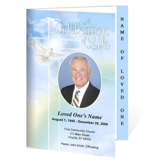 Salvation 4-Sided Graduated Funeral Program Template.