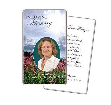 Seasons Funeral Prayer Card Template – Funeral Program-Site Funeral ...