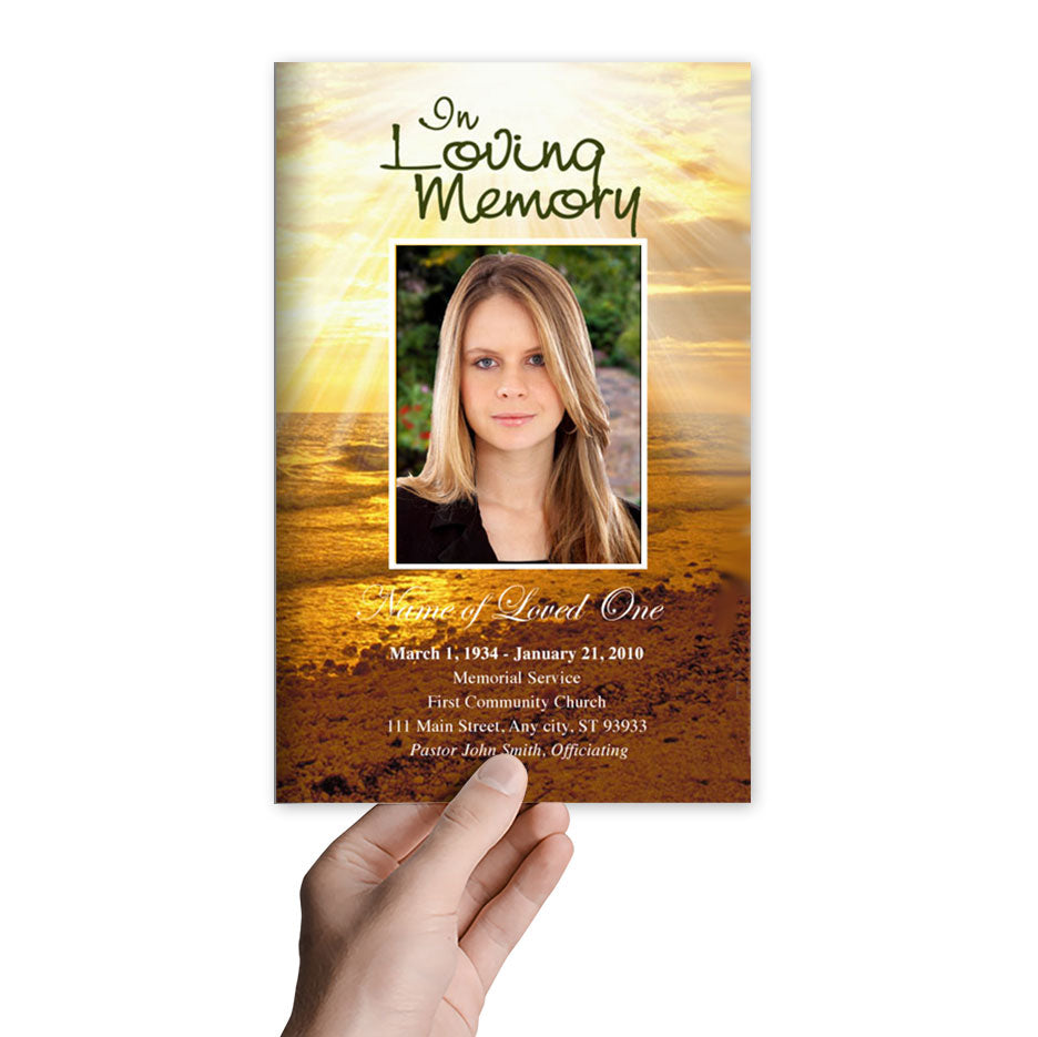 Shine Funeral Program Template.