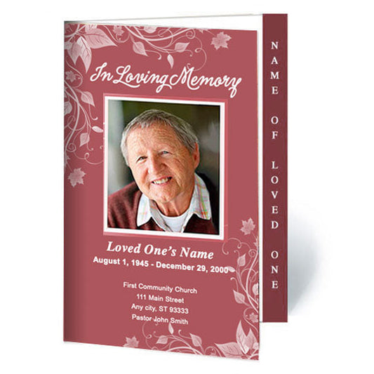 Simplier 4-Sided Graduated Funeral Program Template.