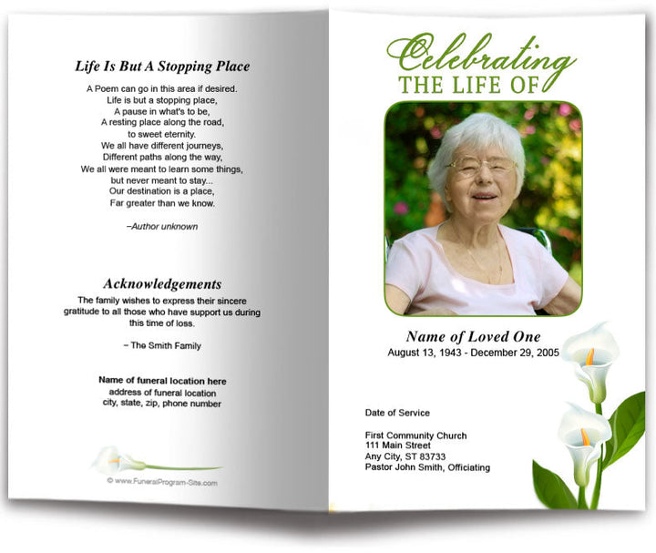 DIY Funeral Bulletins - Funeral Bulletin Templates – Funeral Program ...